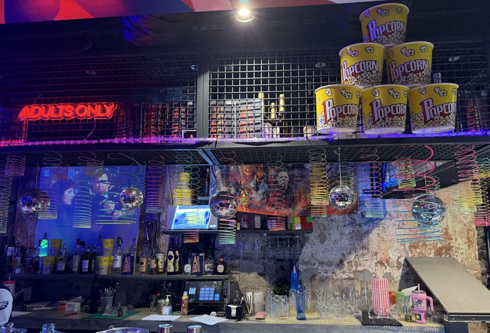 90s video store pop-up bar back 2 the video store
