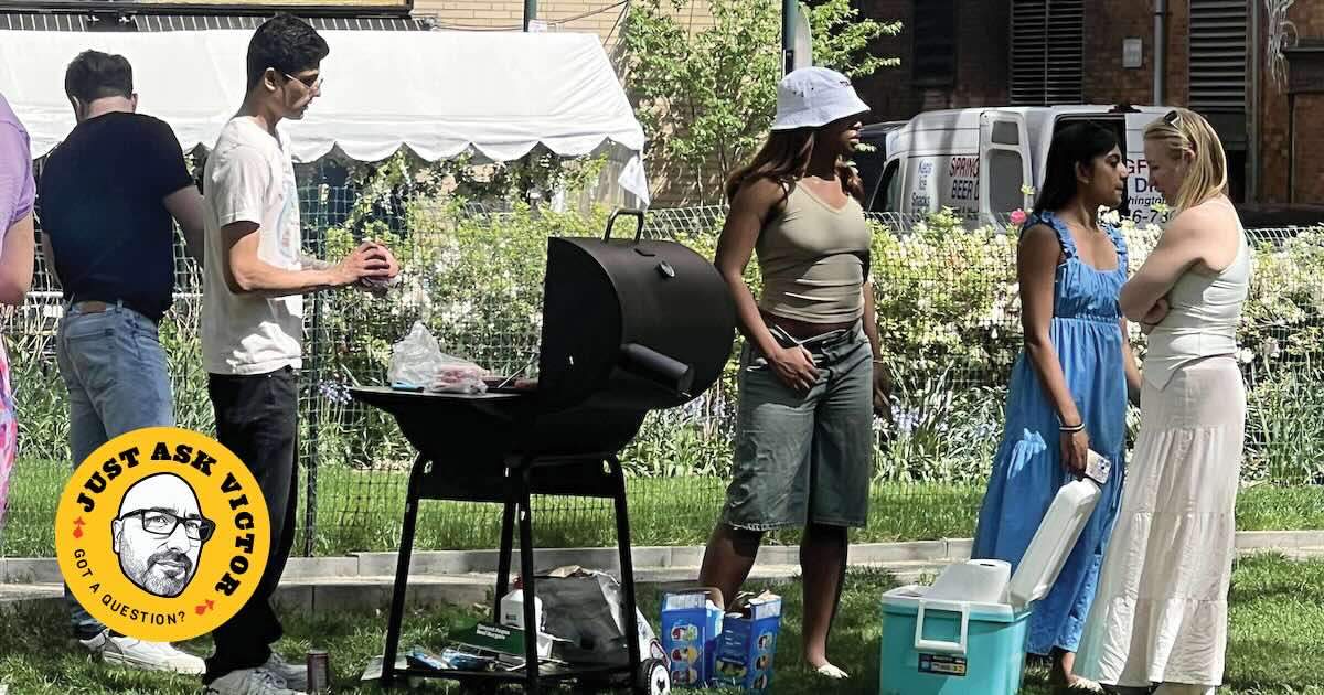 People grilling in Rittenhouse Square were breaking the rules and raising the ire of some residents. (Photo provided)