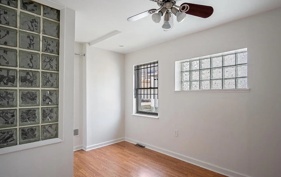 second-floor rear bedroom