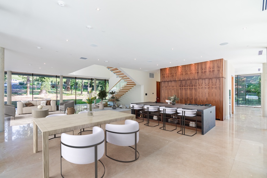 dining room and kitchen
