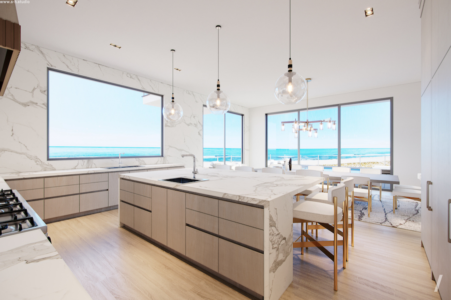 kitchen and dining room