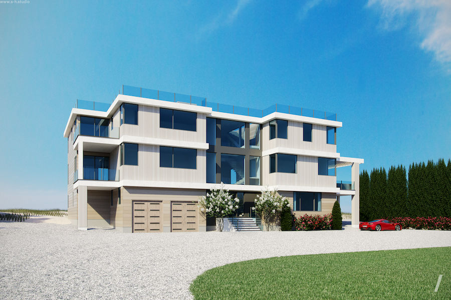 possible future house, land-side elevation