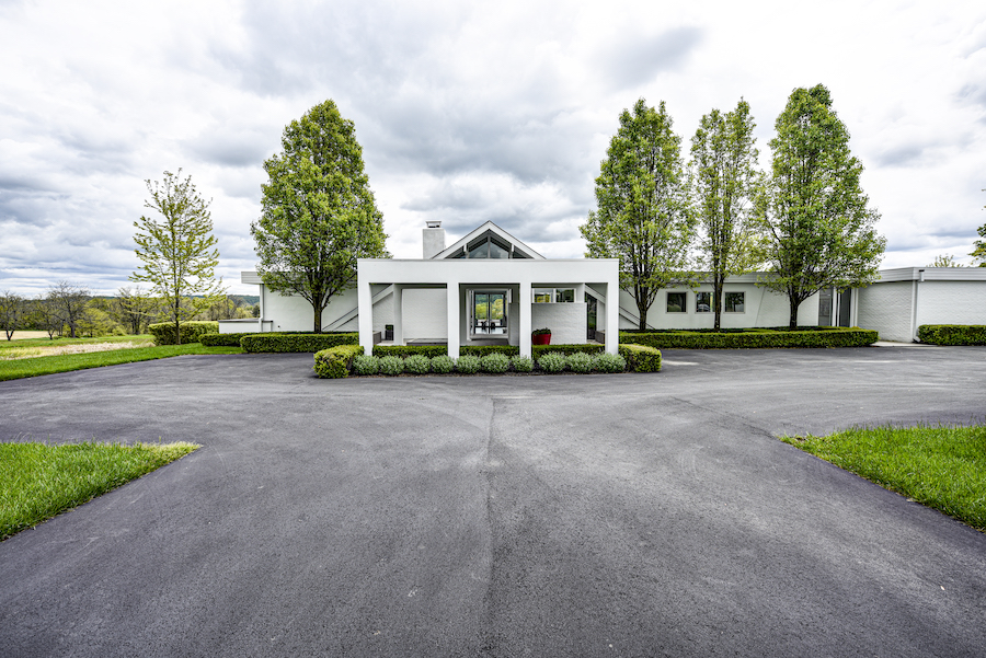 house for sale new hope mid-century modern exterior front