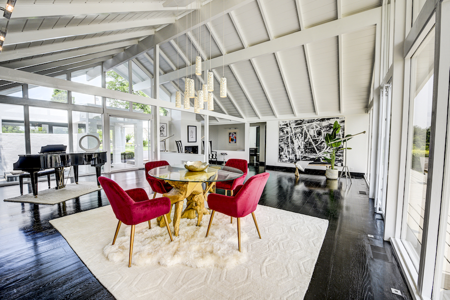 house for sale new hope mid-century modern dining room
