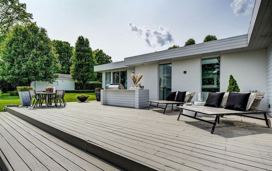 terrace and outdoor kitchen
