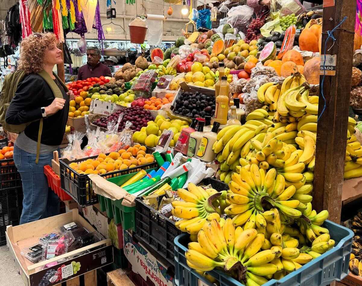 Abington resident Wendy Rosenfield at Mercado Hidalgo in Guanajuato, Mexico in January