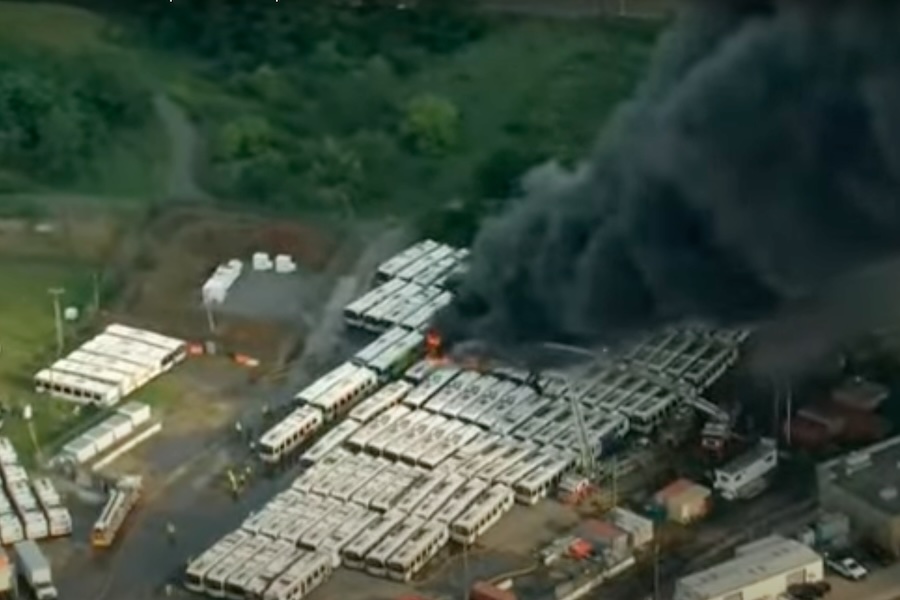 septa bus burning fire nicetown